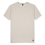 WOODS Striped T-Shirt // Sand + White Stripe (2XL)