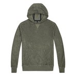 REED Toweling Hoodie // Army Green (L)