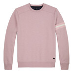 MOORE Band Crewneck Sweater // Pink + Silver (S)