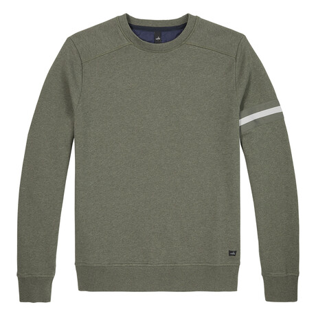 MOORE Band Crewneck Sweater // Army Green Melange (S)