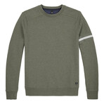MOORE Band Crewneck Sweater // Army Green Melange (S)