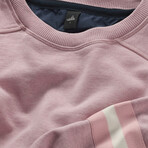 MOORE Band Crewneck Sweater // Pink + Silver (S)