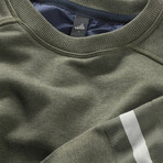 MOORE Band Crewneck Sweater // Army Green Melange (S)