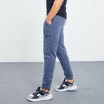 Men's Hidden Zipper Polar Fleece Joggers // Petrol (S)