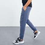 Men's Hidden Zipper Polar Fleece Joggers // Petrol (S)