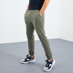 Men's Hidden Zipper Polar Fleece Joggers // Sage (S)