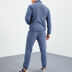 Men's Half-Zip Pullover + Jogger Polar Fleece Tracksuit Set // Petrol (S)