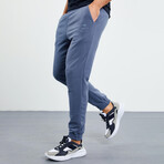 Men's Hidden Zipper Polar Fleece Joggers // Petrol (S)