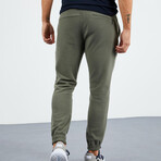 Men's Hidden Zipper Polar Fleece Joggers // Sage (S)