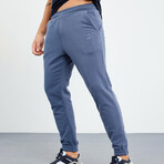 Men's Hidden Zipper Polar Fleece Joggers // Petrol (S)
