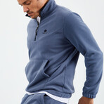 Men's Half-Zip Pullover + Jogger Polar Fleece Tracksuit Set // Petrol (S)