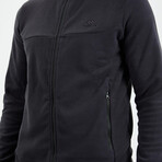 Men's Zip-Up Collared Polar Fleece Jacket // Anthracite (S)