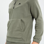 Men's Half-Zip Pullover + Jogger Polar Fleece Tracksuit Set // Sage (S)