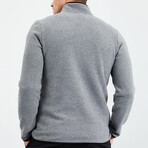 Men's Half-Zip Polar Fleece Pullover Sweatshirt // Gray Melange (S)