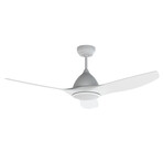 3-Blade Smart Ceiling Fan + LED Light // 52" // White