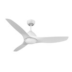 3-Blade Smart Ceiling Fan + LED Light // 52" // White