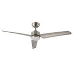 3-Blade Smart Ceiling Fan + LED Light // 52" // Satin Nickel