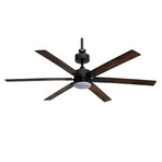 6-Blade Smart Ceiling Fan + LED Light // 60"