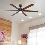 6-Blade Smart Ceiling Fan + LED Light // 60"