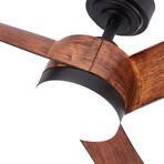 3-Blade Smart Ceiling Fan + LED Light // 54"