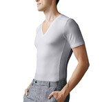AirWeight Performance Undershirt // Deep-V 3 Pack // Stealth Gray (XS)