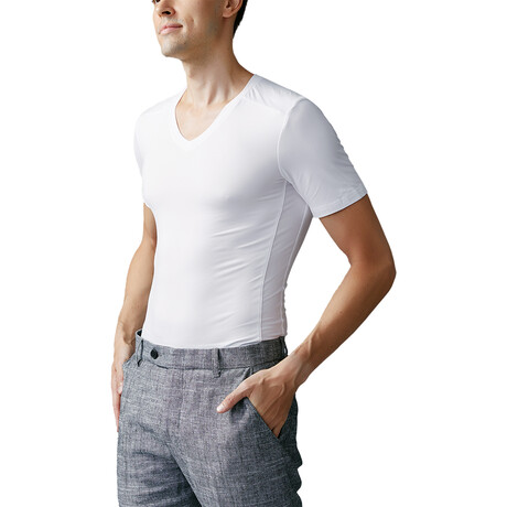 AirWeight Performance Undershirt // High-V 3 Pack // Bright White (XS)