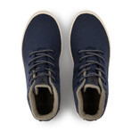 Alto Wool Hi-top Sneaker // Sky Captain + Natural Sole (US Men's Size 4)