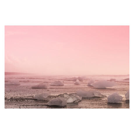 PINK ICELAND by RUBEN ALVEREZ (16" H x 24"W x 2"D)