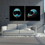 HELMET FRONT by RUBEN ALVEREZ (12"H x 12"W x 2"D)