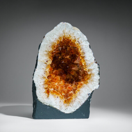 Genuine Citrine Clustered Geode