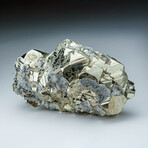 Genuine Pyrite Cluster with Quartz Inclusions