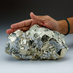 Genuine Pyrite Cluster with Quartz Inclusions