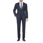 Check Notch Wool Suit // Navy (S36X29)