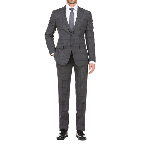 Checked Wool Suit // Charcoal (S36X29)
