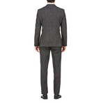 Slim Fit Wool Charcoal Checked Suit (S36X29)
