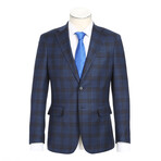 Check Notch Wool Suit // Navy (S36X29)