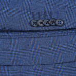 Slim Fit Wool Blend Checked Suit // Blue (S36X29)