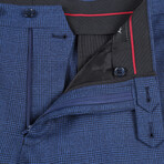 Slim Fit Wool Blend Checked Suit // Blue (S36X29)