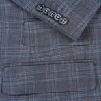 Wool Checked Peak Suit // Gray (S36X29)