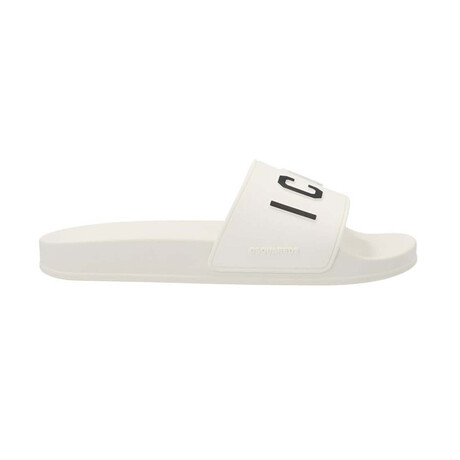 Slippers And Clogs Icon // White + Black (US: 6)