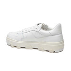 Sneakers In Pelle Bianca // White + Black (US: 7.5)