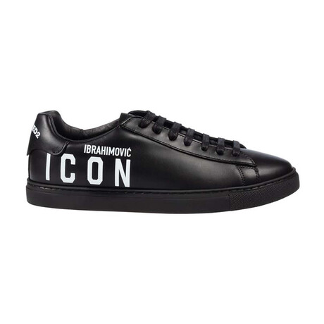 Leather Sneakers // Black + White (US: 6)