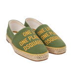 One Life One Planet Espadrillas // Green + Yellow (US: 7.5)
