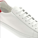 Steve Sneakers Low-Cut Shoes // White + Red (US: 6.5)