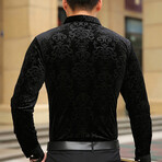 Thomas Celino Velvet Shirt // Black (XL)