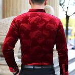 Ferdinand Celino Velvet Shirt // Red (L)