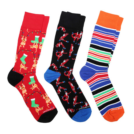 Mykel Crew Socks Gift Box // 3-Pack // Multicolor