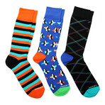 Elias Crew Socks Gift Box // 3-Pack // Multicolor