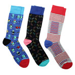 Gael Crew Socks Gift Box // 3-Pack // Multicolor