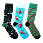Reggie Crew Socks Gift Box // 3-Pack // Multicolor